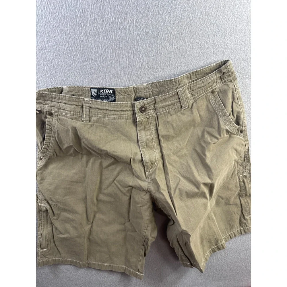 Kuhl Shorts Mens 40 Beige Cargo Cotton Nylon Blend Outdoor Work Hiking Camping - Picture 13 of 16